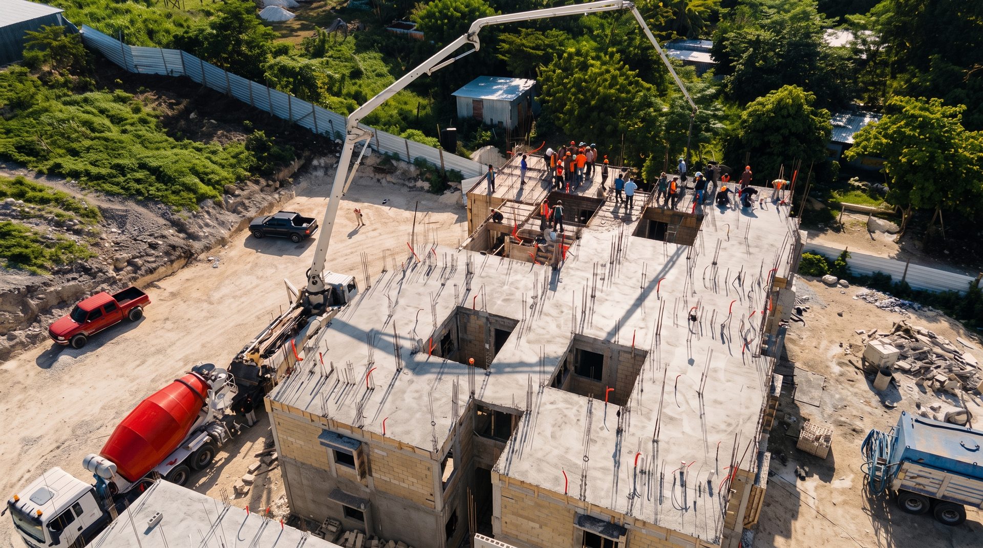 Proyecto Multifamiliar Miguel Hidalgo — colado con bomba pluma